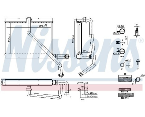 Heater radiator, interior heating