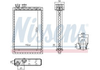 Heater radiator, interior heating