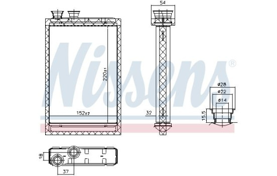 Heater radiator, interior heating