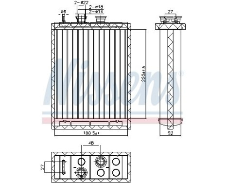 Heater radiator, interior heating