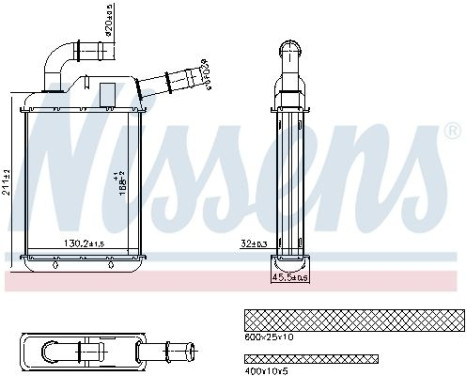 Heater radiator, interior heating