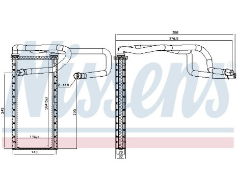 Heater radiator, interior heating