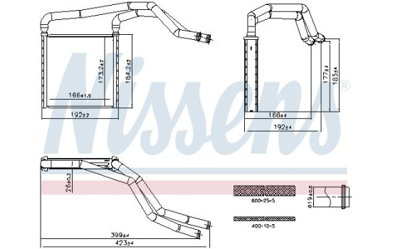 Heater radiator, interior heating