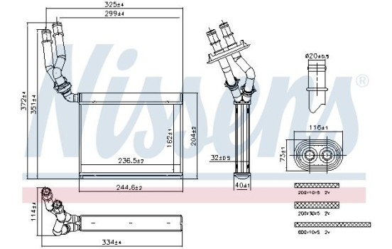 Heater radiator, interior heating