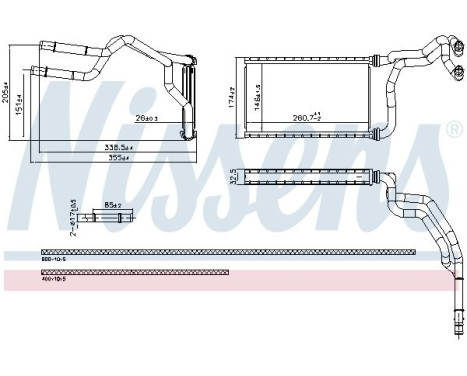 Heater radiator, interior heating