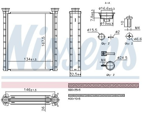 Heater radiator, interior heating