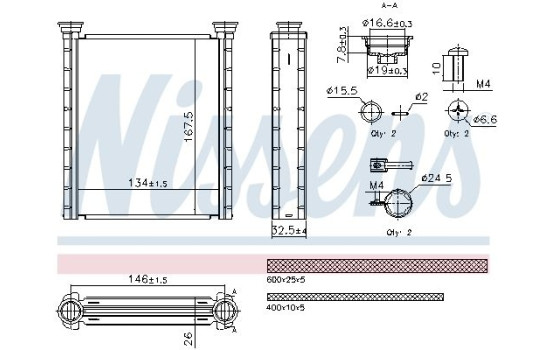 Heater radiator, interior heating