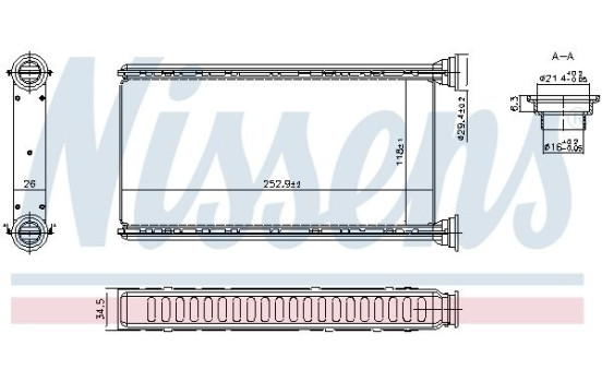 Heater radiator, interior heating