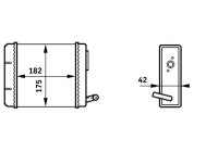 Heater radiator, interior heating