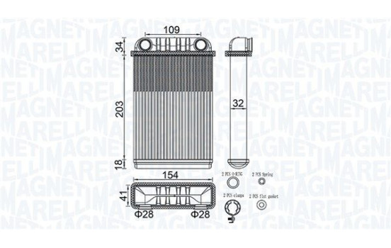 Heater radiator, interior heating