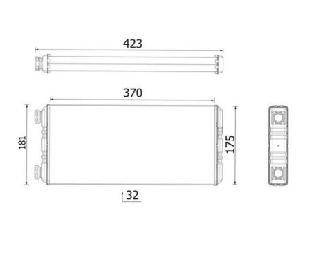 Heater radiator, interior heating