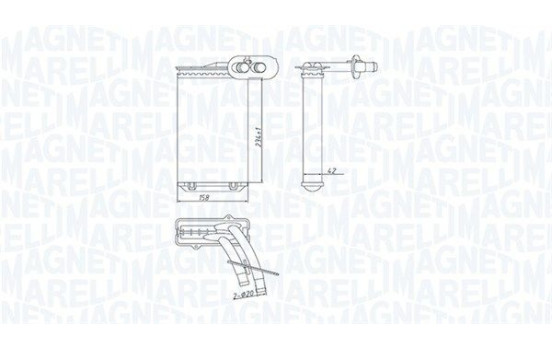 Heater radiator, interior heating