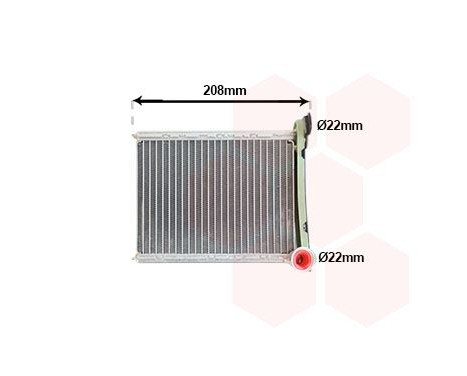 Heater radiator, interior heating