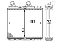 Heater radiator, interior heating