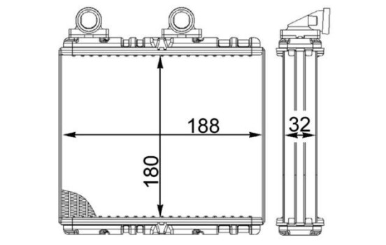 Heater radiator, interior heating