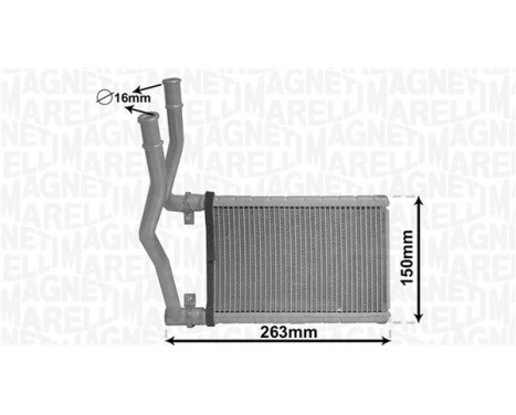 Heater radiator, interior heating