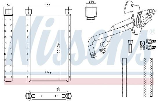 Heater radiator, interior heating