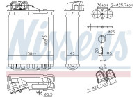 Heater radiator, interior heating