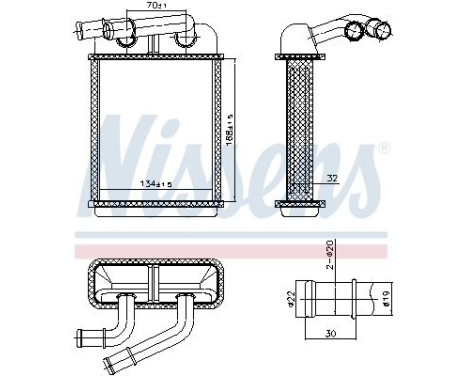 Heater radiator, interior heating