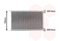 Heater radiator, interior heating
