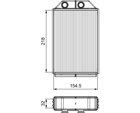 Heater radiator, interior heating