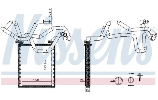 Heater radiator, interior heating