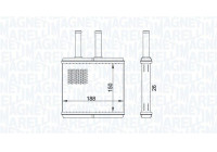 Heater radiator, interior heating