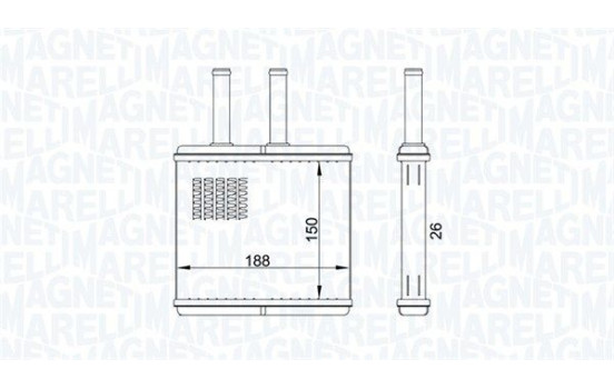 Heater radiator, interior heating