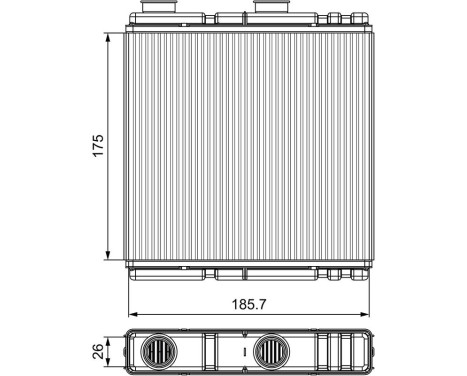 Heater radiator, interior heating