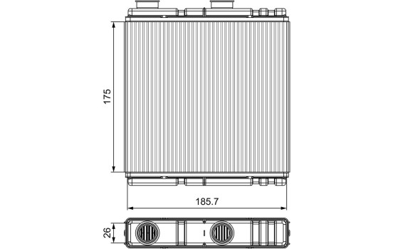 Heater radiator, interior heating
