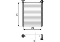 Heater radiator, interior heating