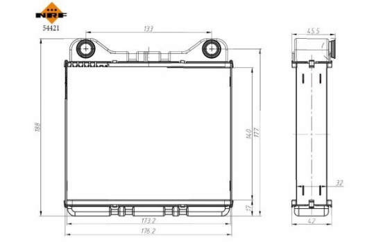 Heater radiator, interior heating