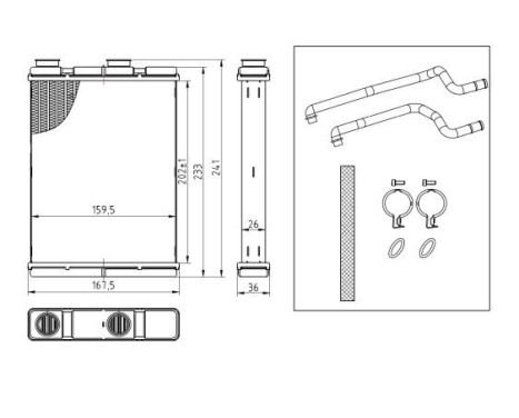 Heater radiator, interior heating, Image 3