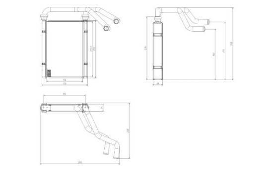 Heater radiator, interior heating