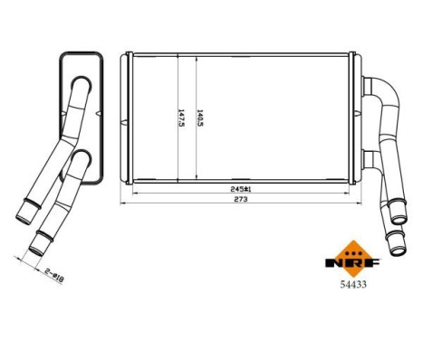 Heater radiator, interior heating