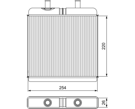 Heater radiator, interior heating