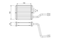 Heater radiator, interior heating