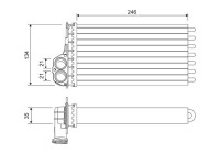 Heater radiator, interior heating