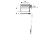 Heater radiator, interior heating