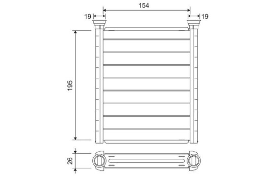 Heater radiator, interior heating