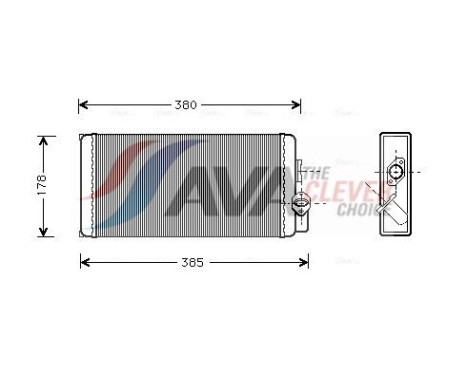 Heater radiator, interior heating