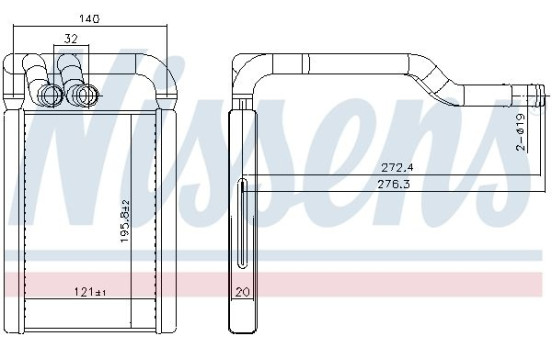 Heater radiator, interior heating