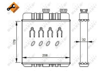 Heater radiator, interior heating