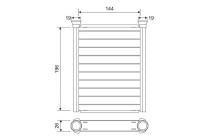 Heater radiator, interior heating