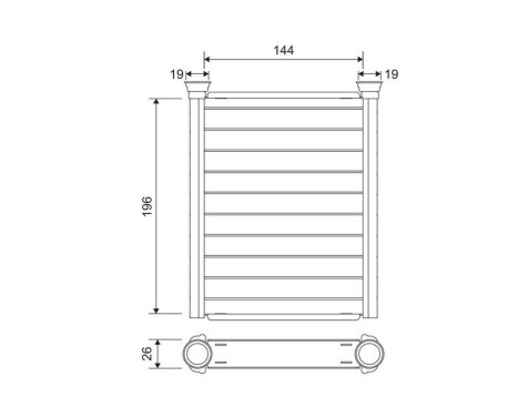 Heater radiator, interior heating