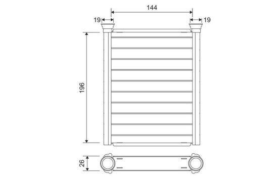 Heater radiator, interior heating