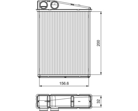 Heater radiator, interior heating