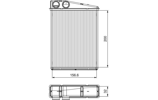 Heater radiator, interior heating