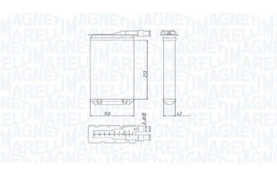 Heater radiator, interior heating