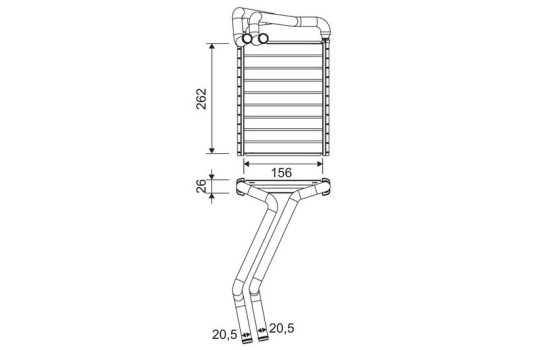 Heater radiator, interior heating